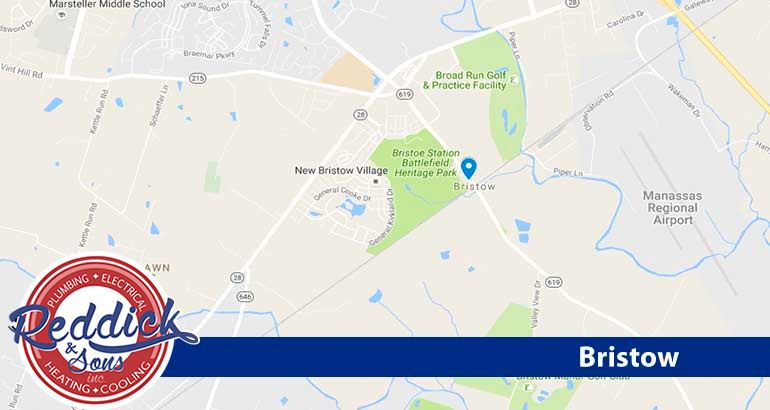 Bristow, VA service map

